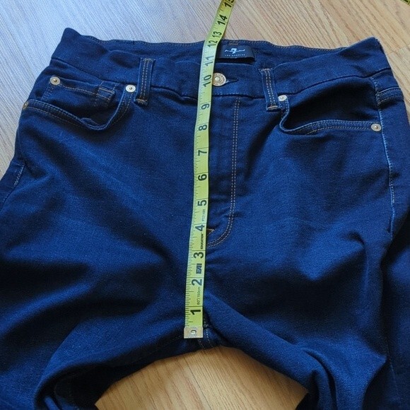 Seven for all Mankind High Waist Dark Wash Skinny Jeans Size 6/28 27x26 - Picture 7 of 9
